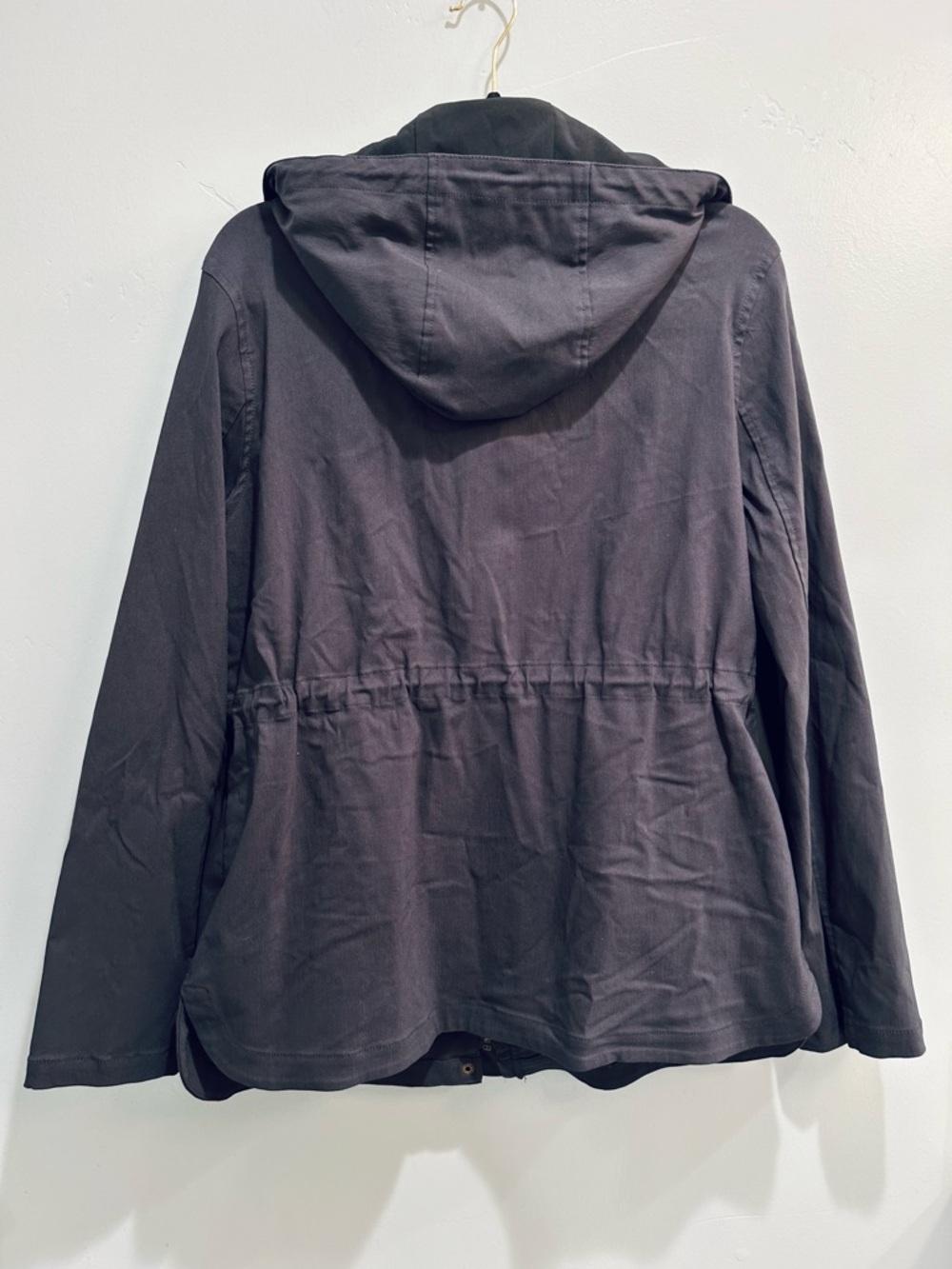 Eden Society Cinched Waist Hooded Cargo Anorak Jacket Charcoal Grey Size XL NWT - Picture 6 of 10